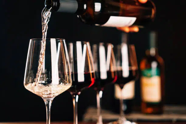 Glass of Italian red wine